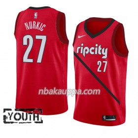 Portland Trail Blazers Jusuf Nurkic 27 2018-19 Nike Punainen Pelipaidat Swingman - Lasten